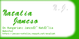 natalia jancso business card